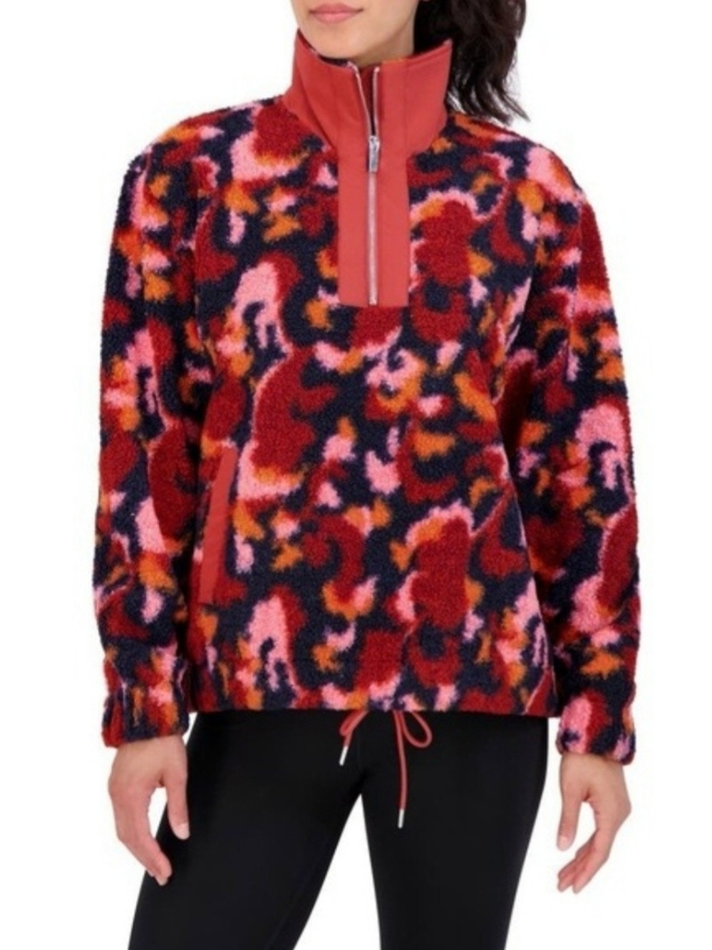 Sage Collective Fax Shearling Pullover Fleece Cozy Sherpa S